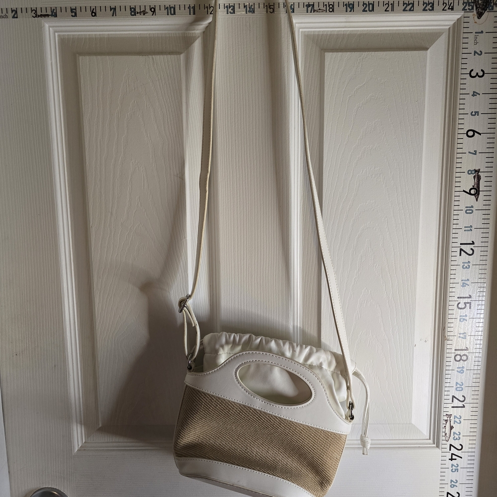 Cream and Tan Women’s Crossbody Bag